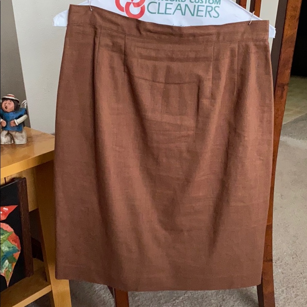 J•R•T Lined Linen/Cotton Pencil Skirt